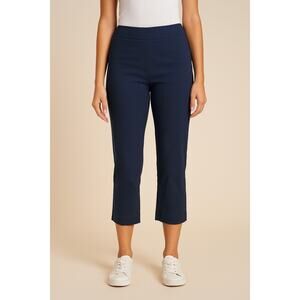 Talbots Heritage Navy Side Zip Capri Pants Size 4P